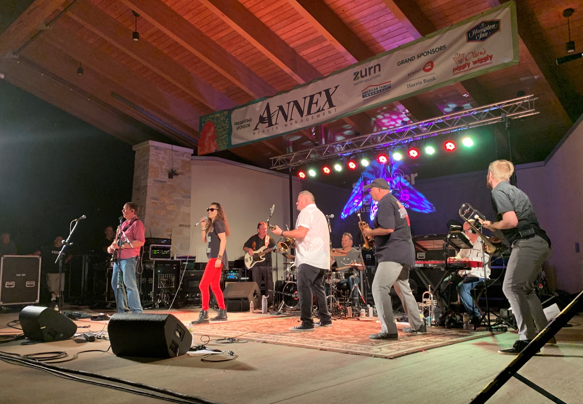 Full band on stage